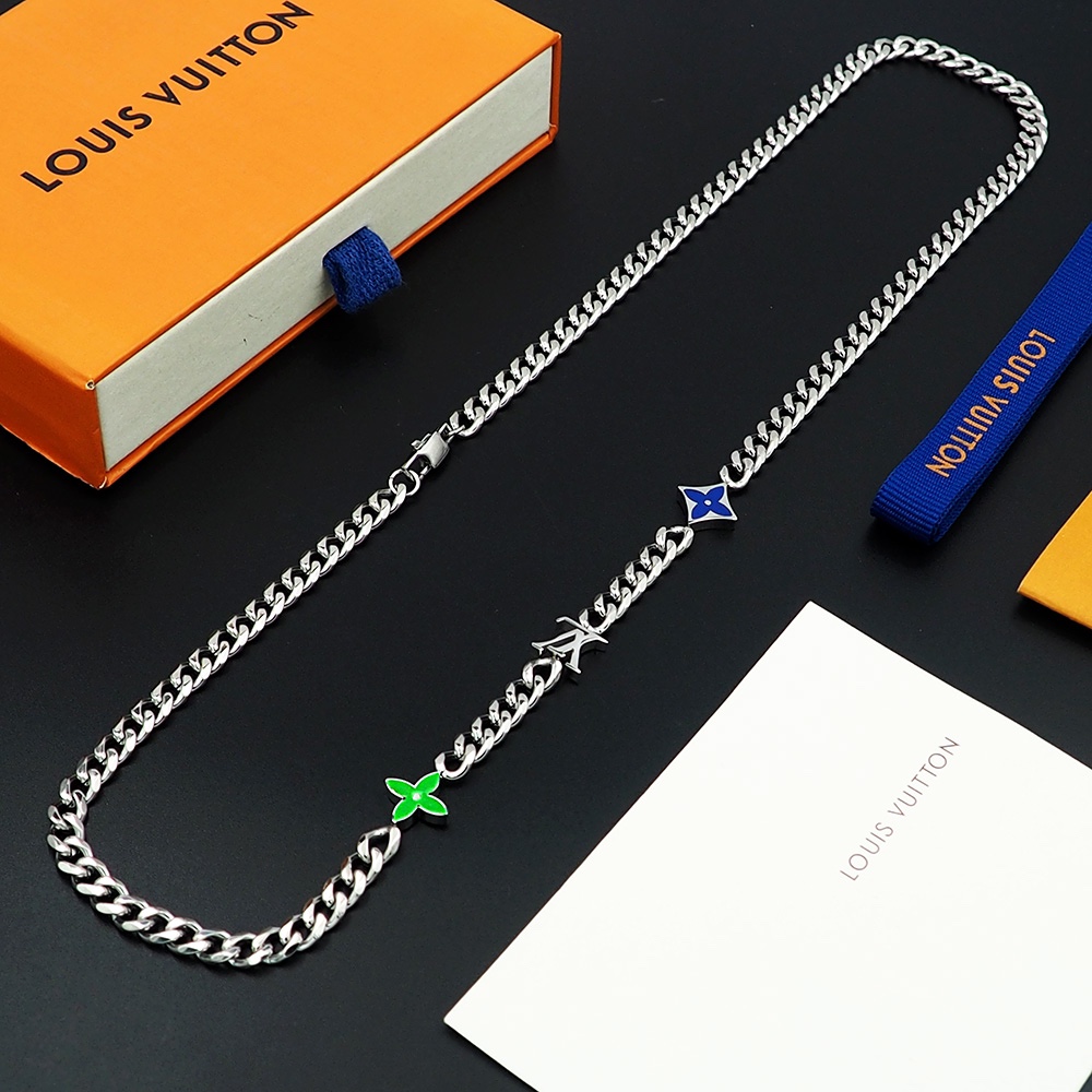 Louis Vuitton Monogram Row Necklace  M01949 - DopestKickz