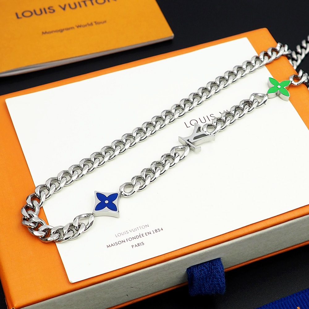 Louis Vuitton Monogram Row Necklace  M01949 - DopestKickz