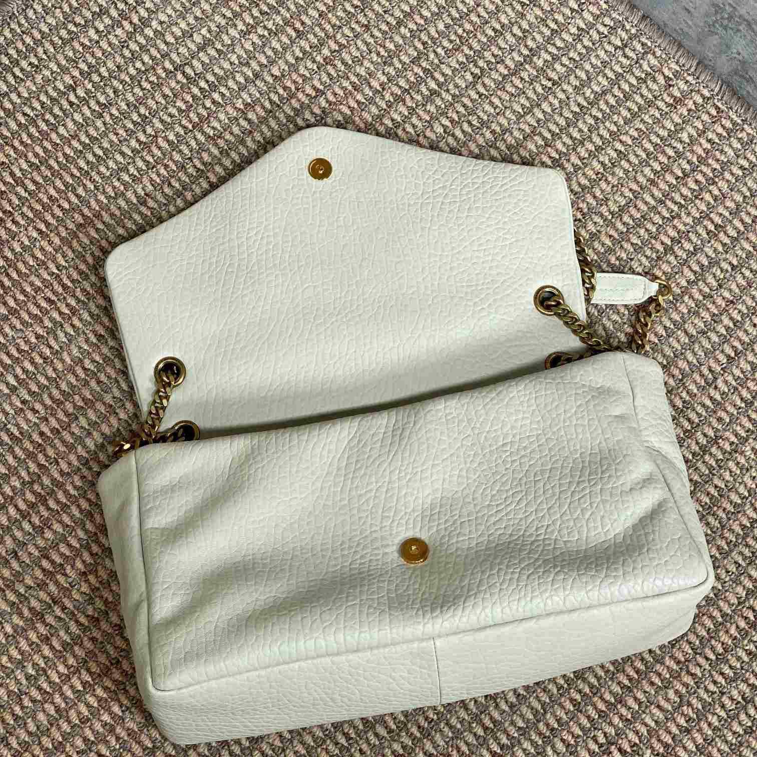 Saint Laurent Calypso Large In Grained Lambskin - DopestKickz