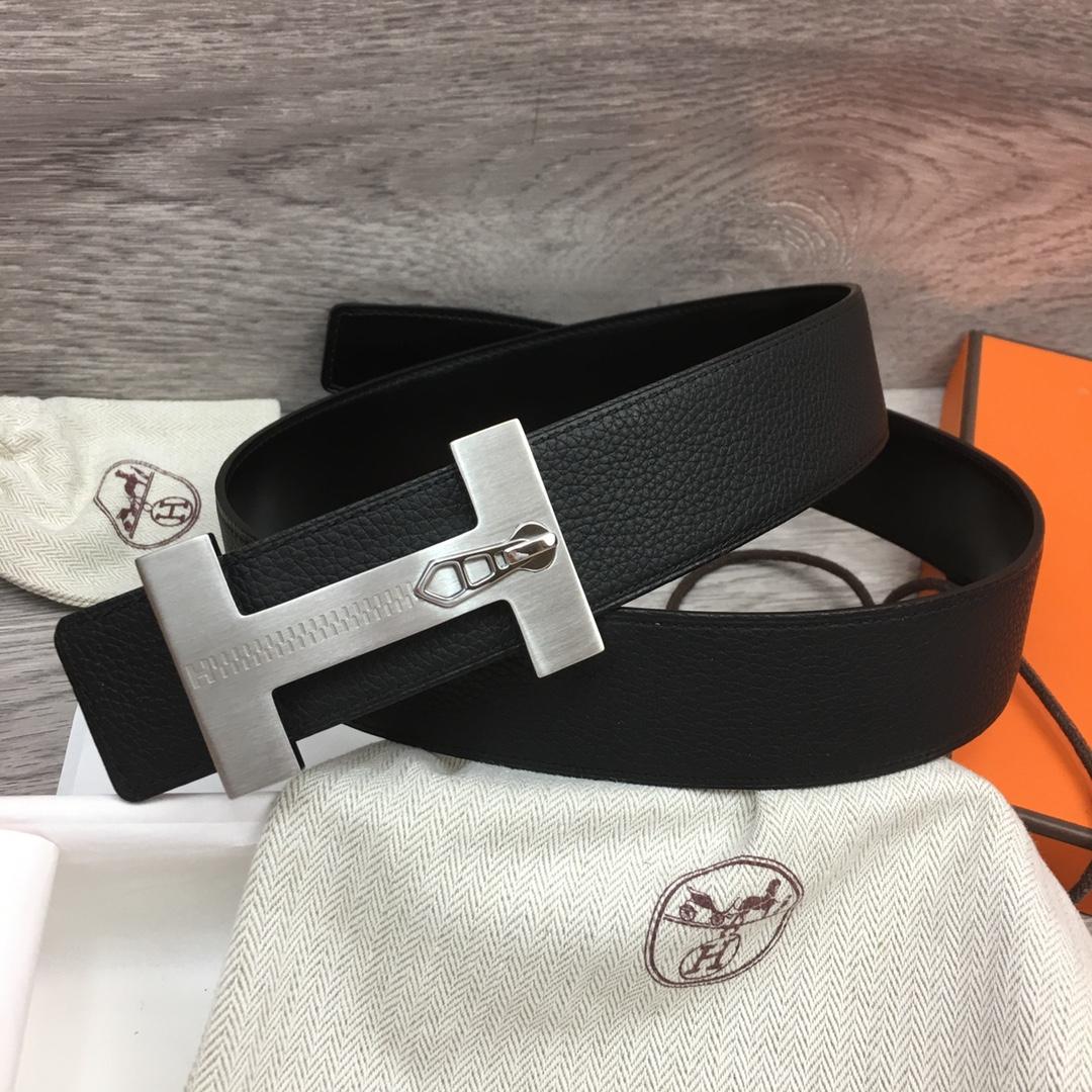 Hermes Leather H Buckle Belt - DopestKickz