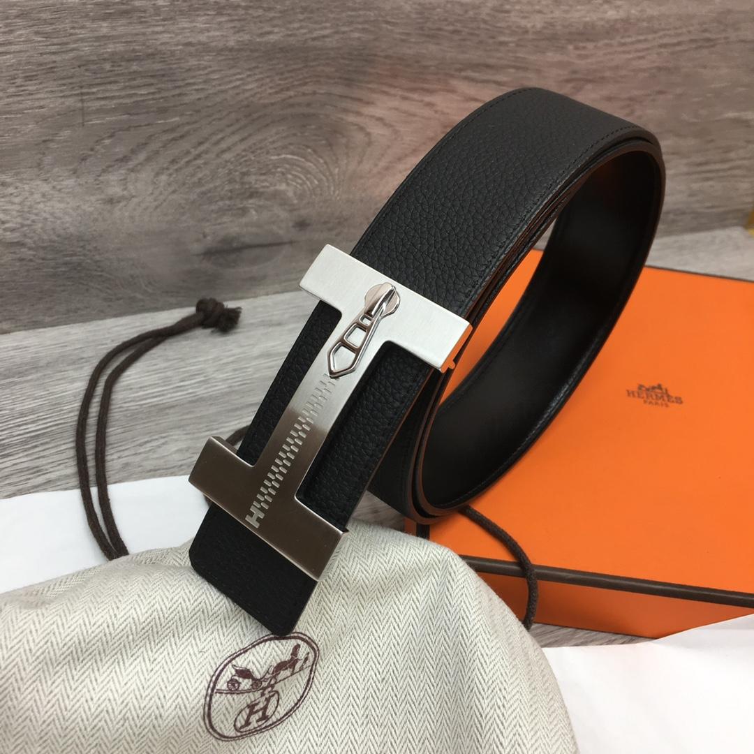 Hermes Leather H Buckle Belt - DopestKickz