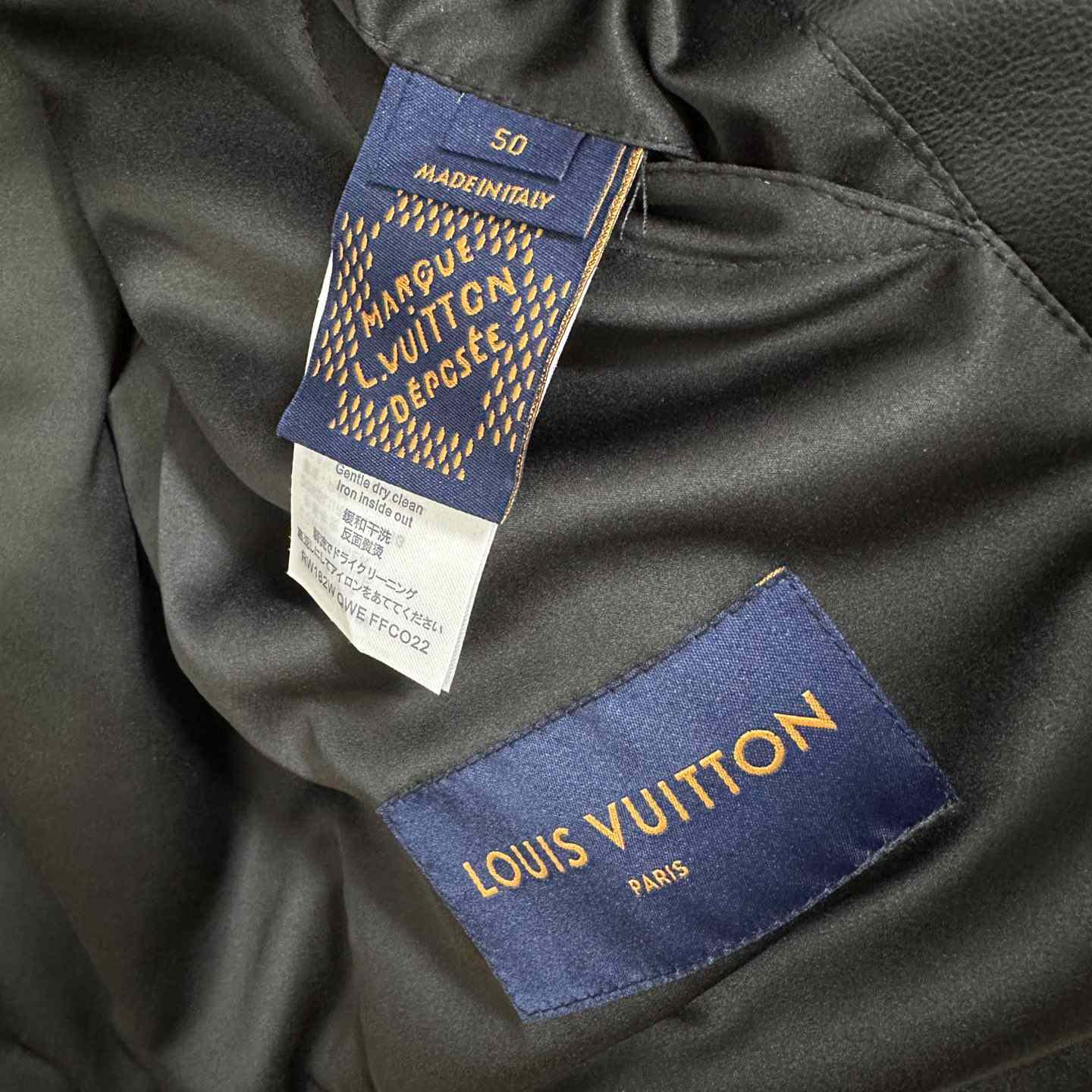 Louis Vuitton Embroidered Leather Bomber Jacket   - DopestKickz