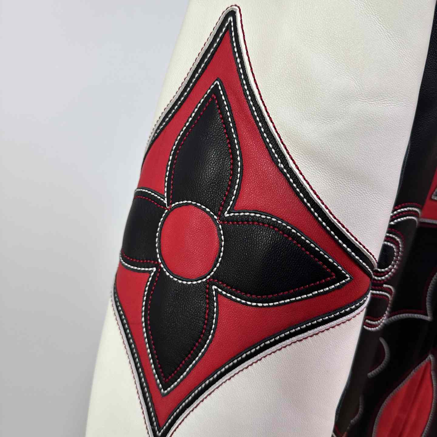 Louis Vuitton Embroidered Leather Bomber Jacket   - DopestKickz