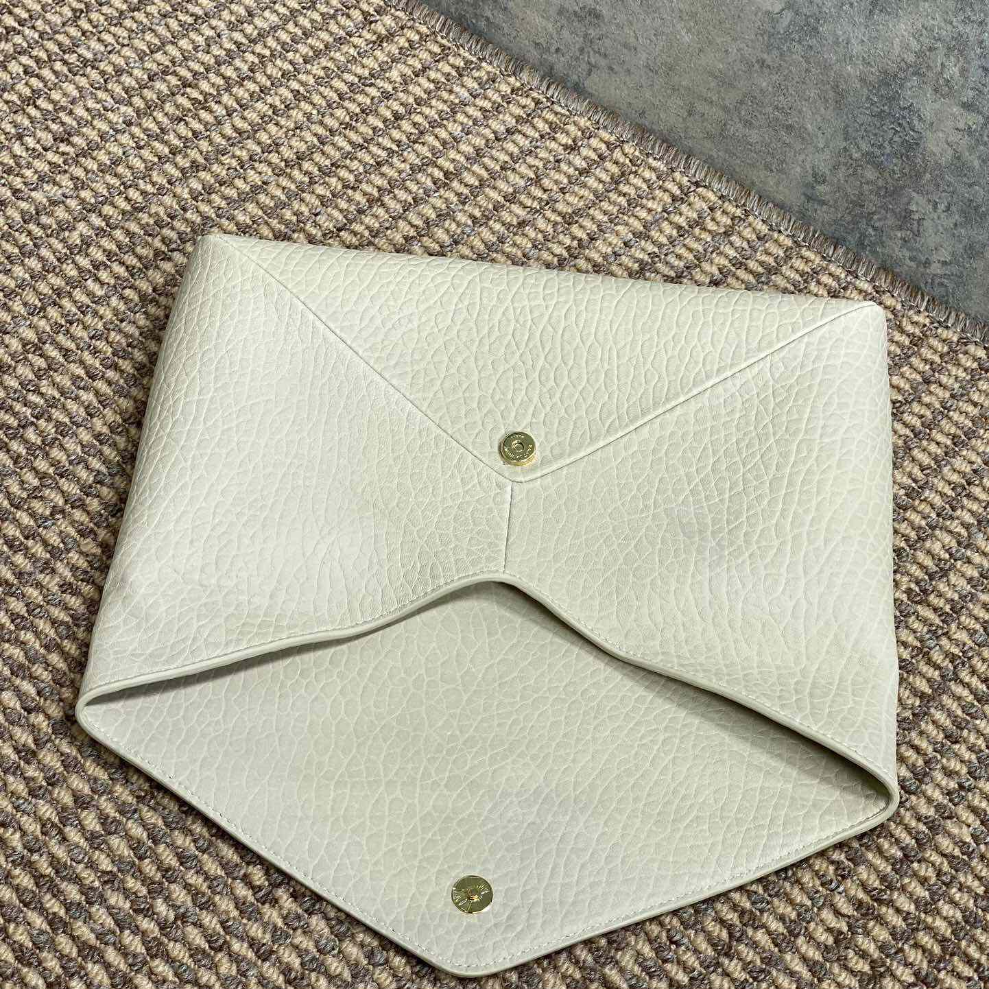 Saint Laurent Cassandre Large Envelope Pouch In Lambskin - DopestKickz