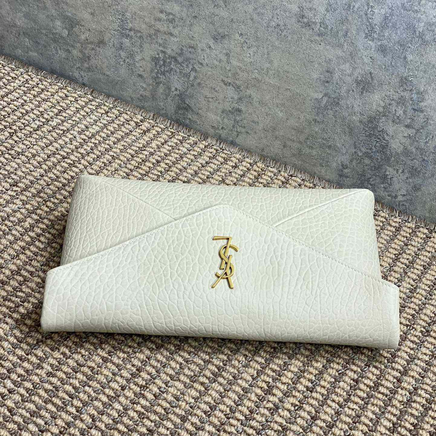 Saint Laurent Cassandre Large Envelope Pouch In Lambskin - DopestKickz