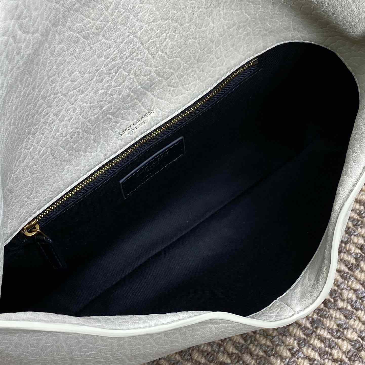 Saint Laurent Cassandre Large Envelope Pouch In Lambskin - DopestKickz