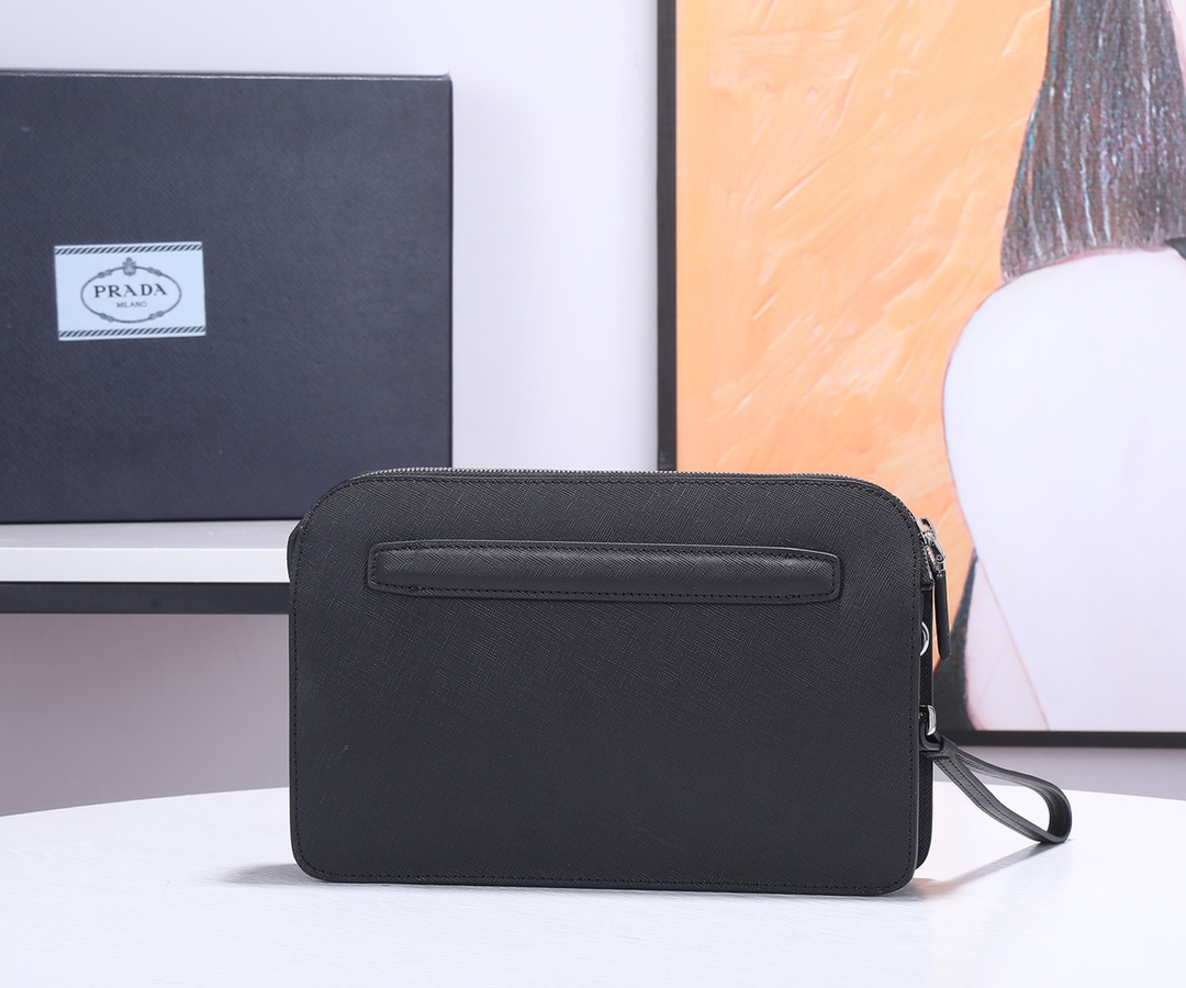 Prada Saffiano Leather Clutch  (26.5*17*5cm) - DopestKickz