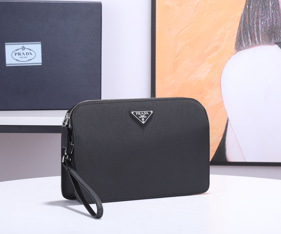 Prada Saffiano Leather Clutch  (26.5*17*5cm) - DopestKickz