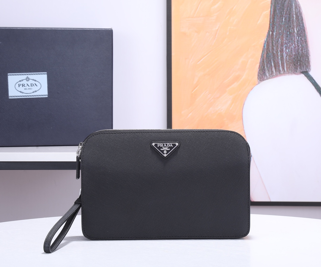 Prada Saffiano Leather Clutch  (26.5*17*5cm) - DopestKickz