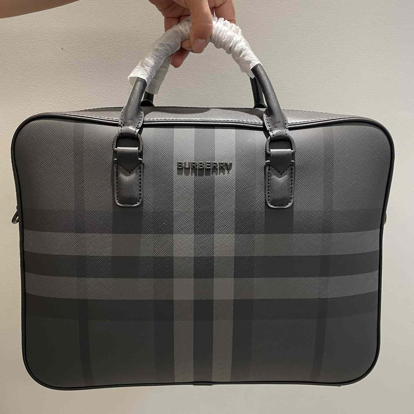 Burberry Ainsworth Checked Zipped Briefcase - DopestKickz