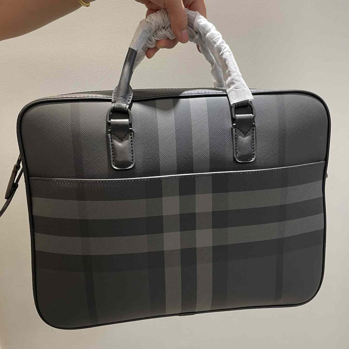 Burberry Ainsworth Checked Zipped Briefcase - DopestKickz