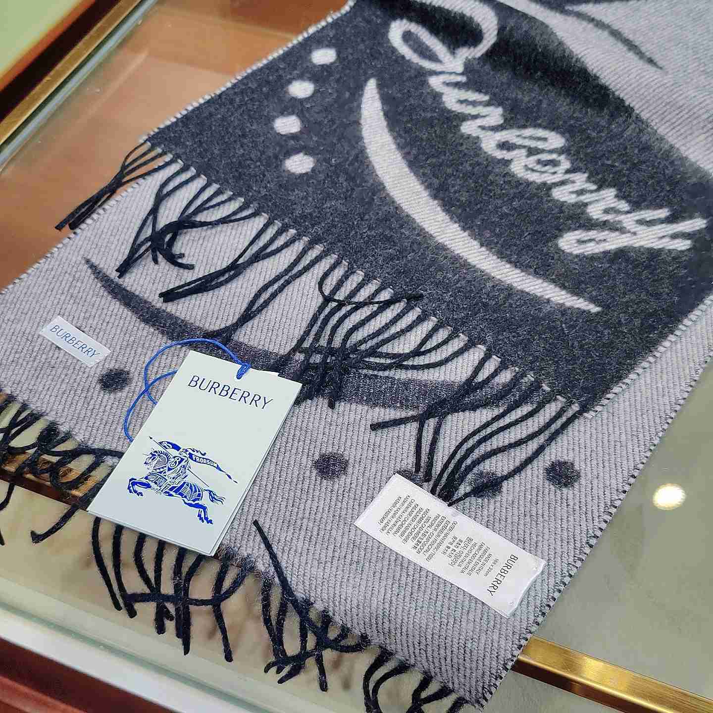 Burberry Mirrored Horse Cashmere Scarf - DopestKickz
