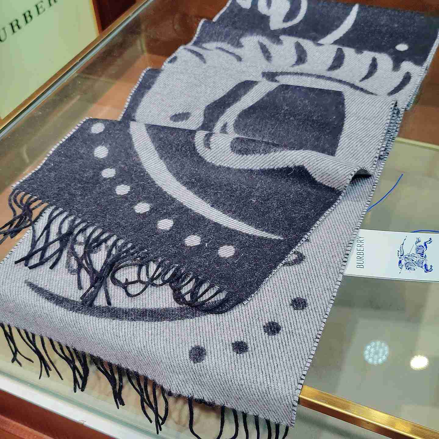 Burberry Mirrored Horse Cashmere Scarf - DopestKickz