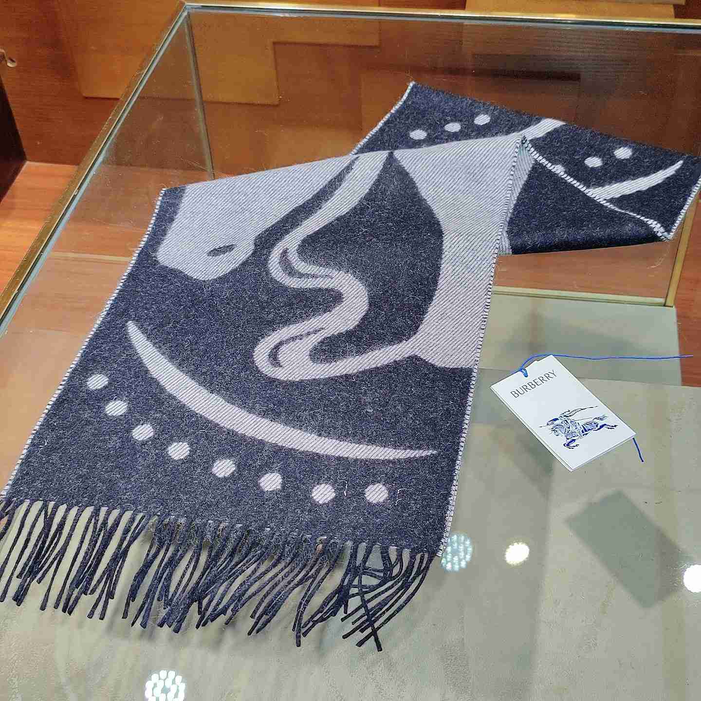 Burberry Mirrored Horse Cashmere Scarf - DopestKickz