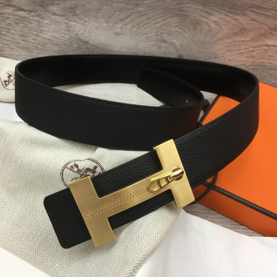 Hermes Leather H Buckle Belt - DopestKickz