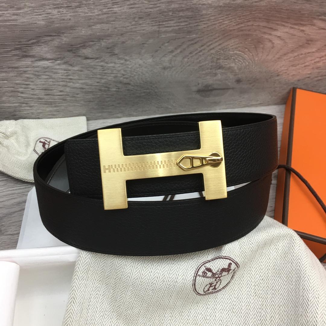 Hermes Leather H Buckle Belt - DopestKickz