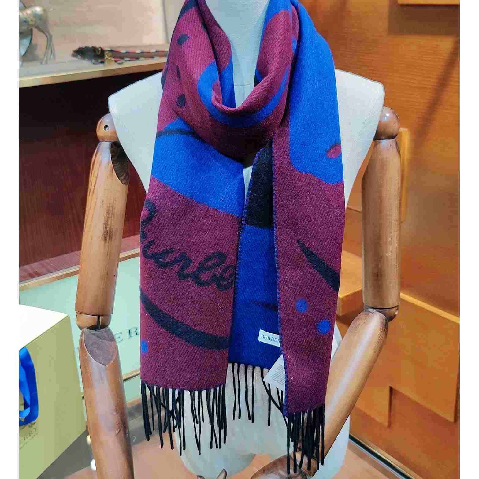 Burberry Mirrored Horse Cashmere Scarf - DopestKickz