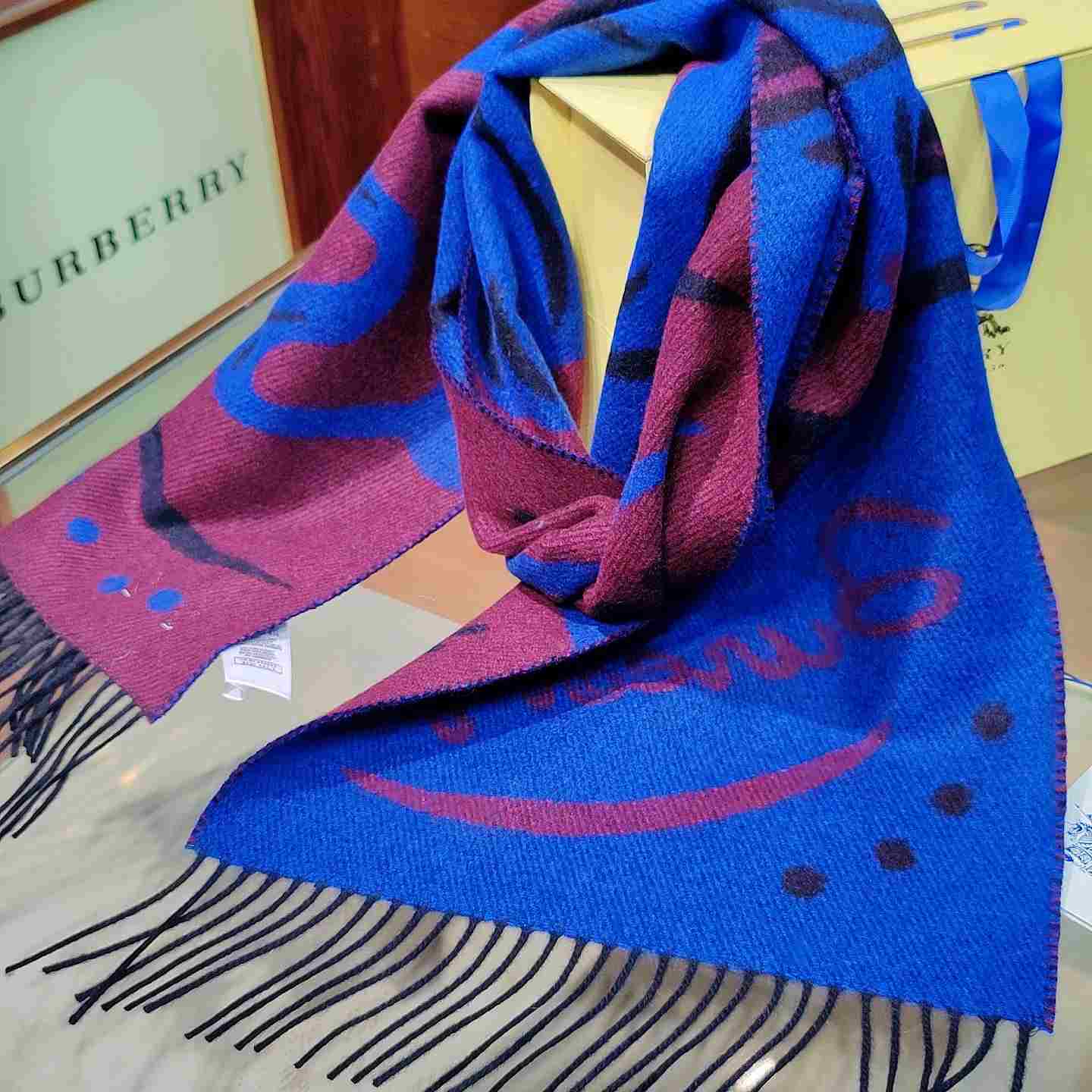 Burberry Mirrored Horse Cashmere Scarf - DopestKickz