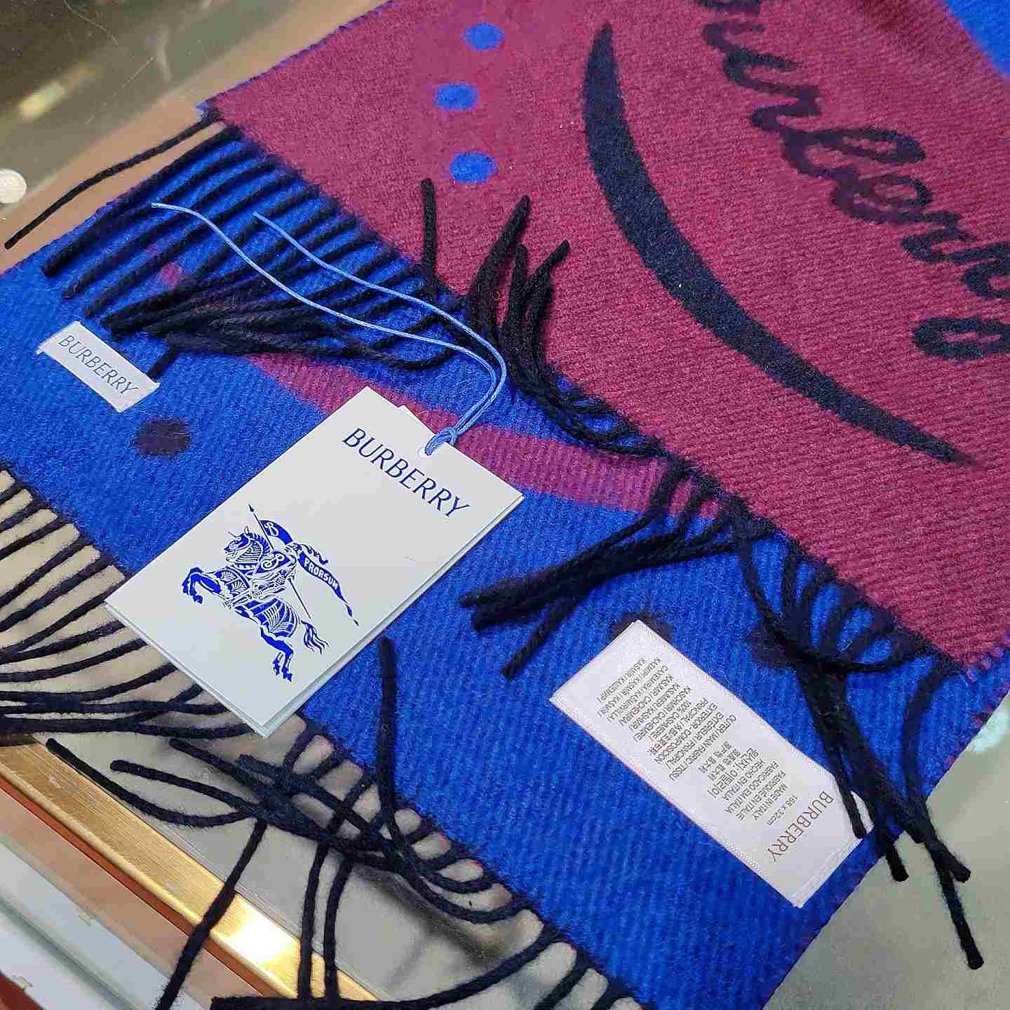 Burberry Mirrored Horse Cashmere Scarf - DopestKickz