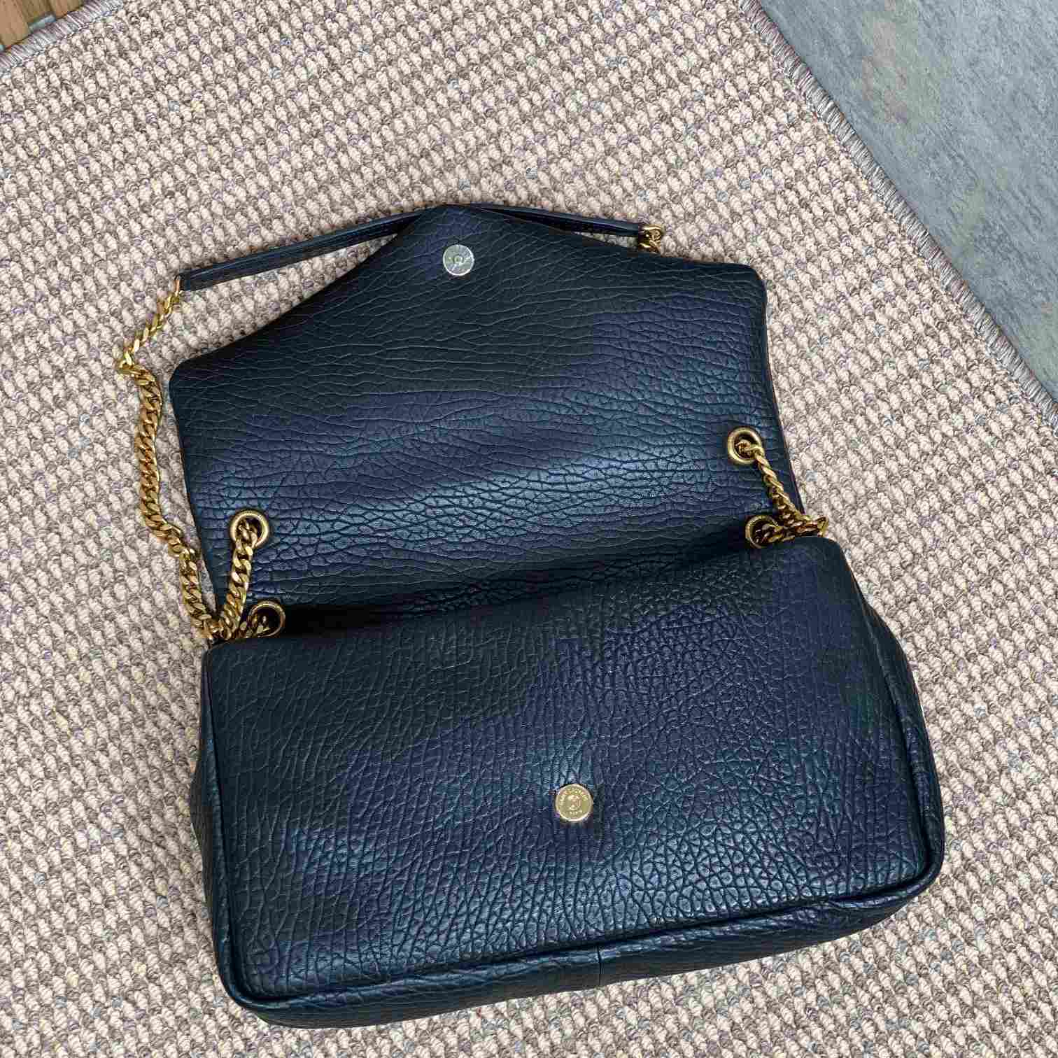 Saint Laurent Calypso Large In Grained Lambskin - DopestKickz