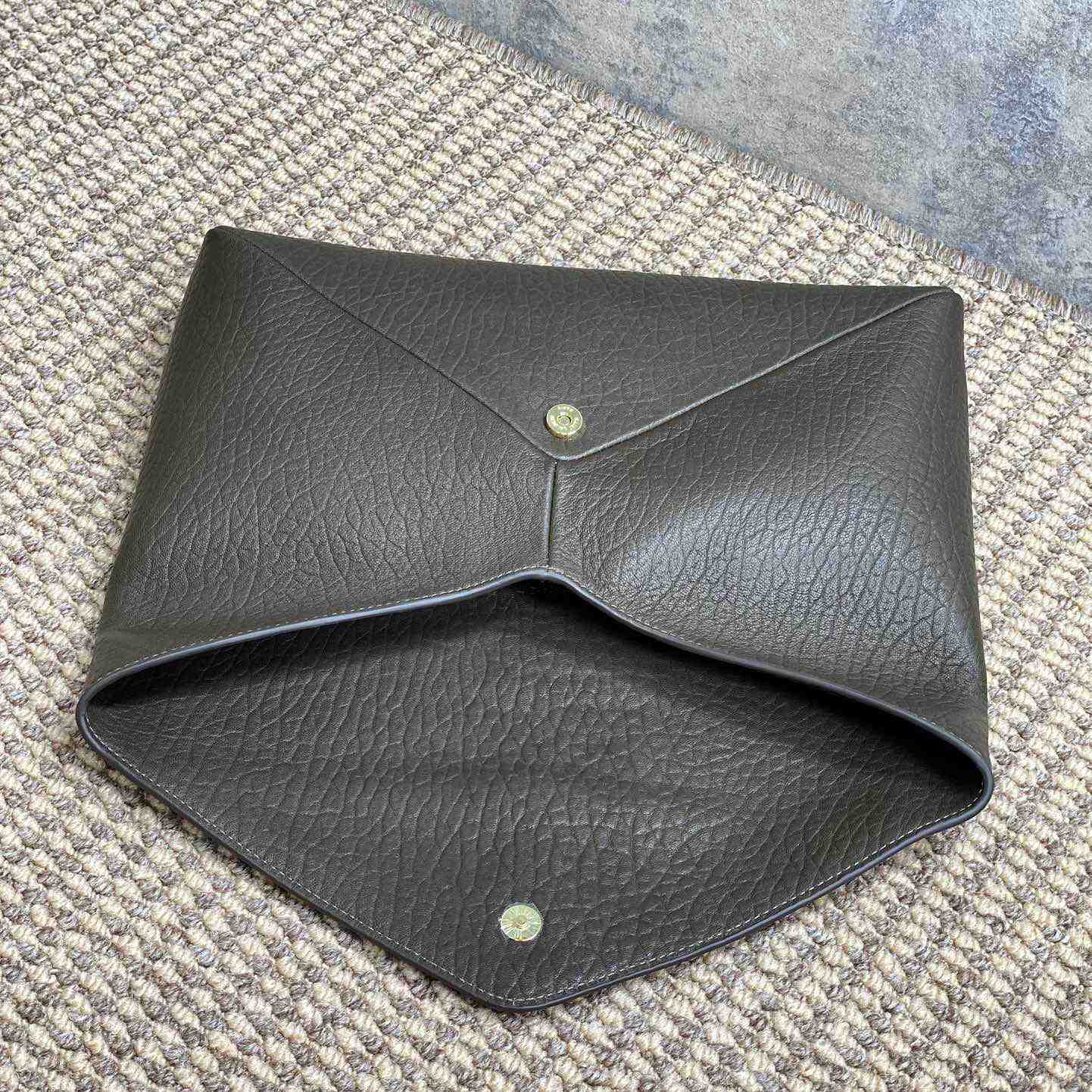 Saint Laurent Cassandre Large Envelope Pouch In Lambskin - DopestKickz