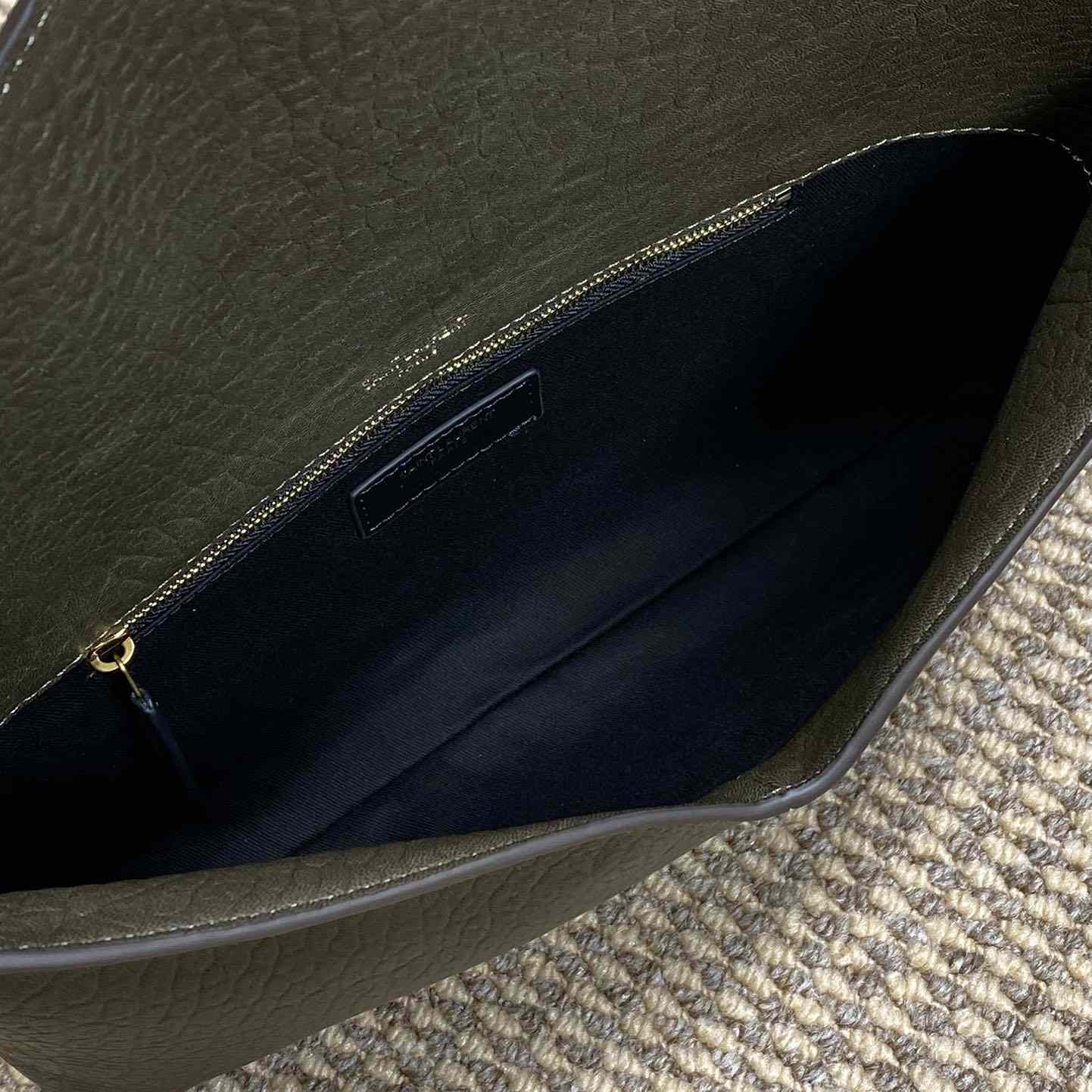 Saint Laurent Cassandre Large Envelope Pouch In Lambskin - DopestKickz