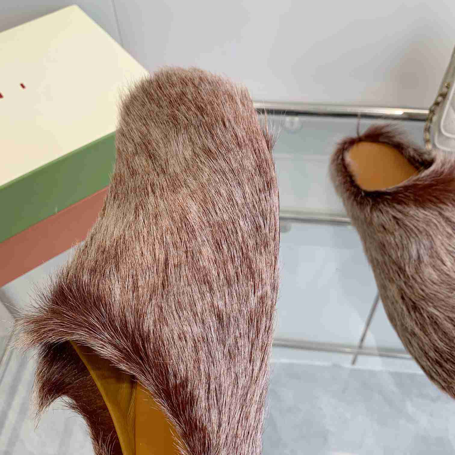 Marni Long Hair Calfskin Fussbett Sabot - DopestKickz