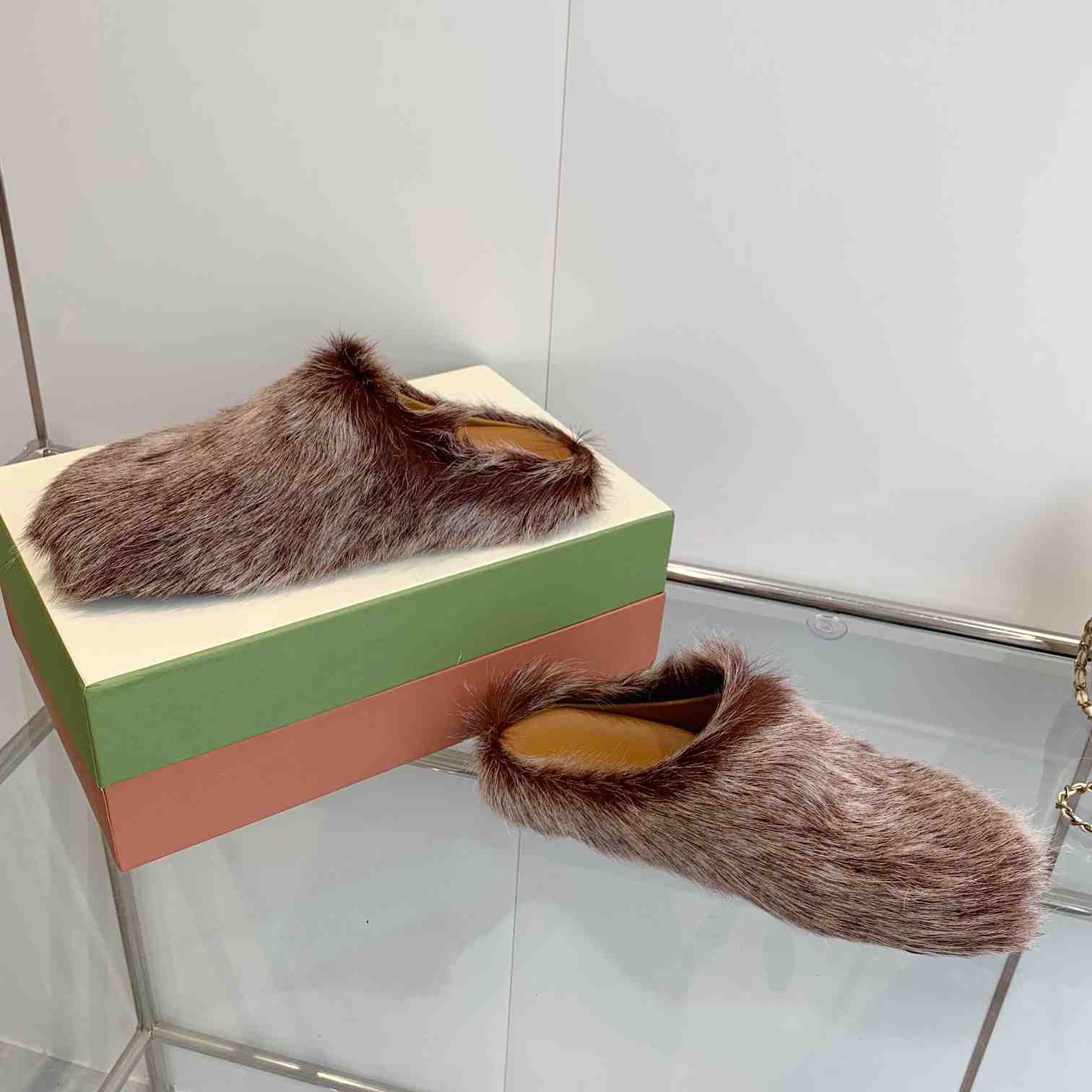 Marni Long Hair Calfskin Fussbett Sabot - DopestKickz