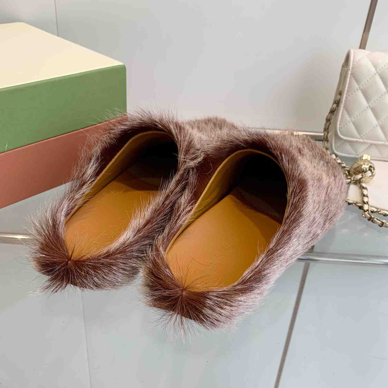 Marni Long Hair Calfskin Fussbett Sabot - DopestKickz