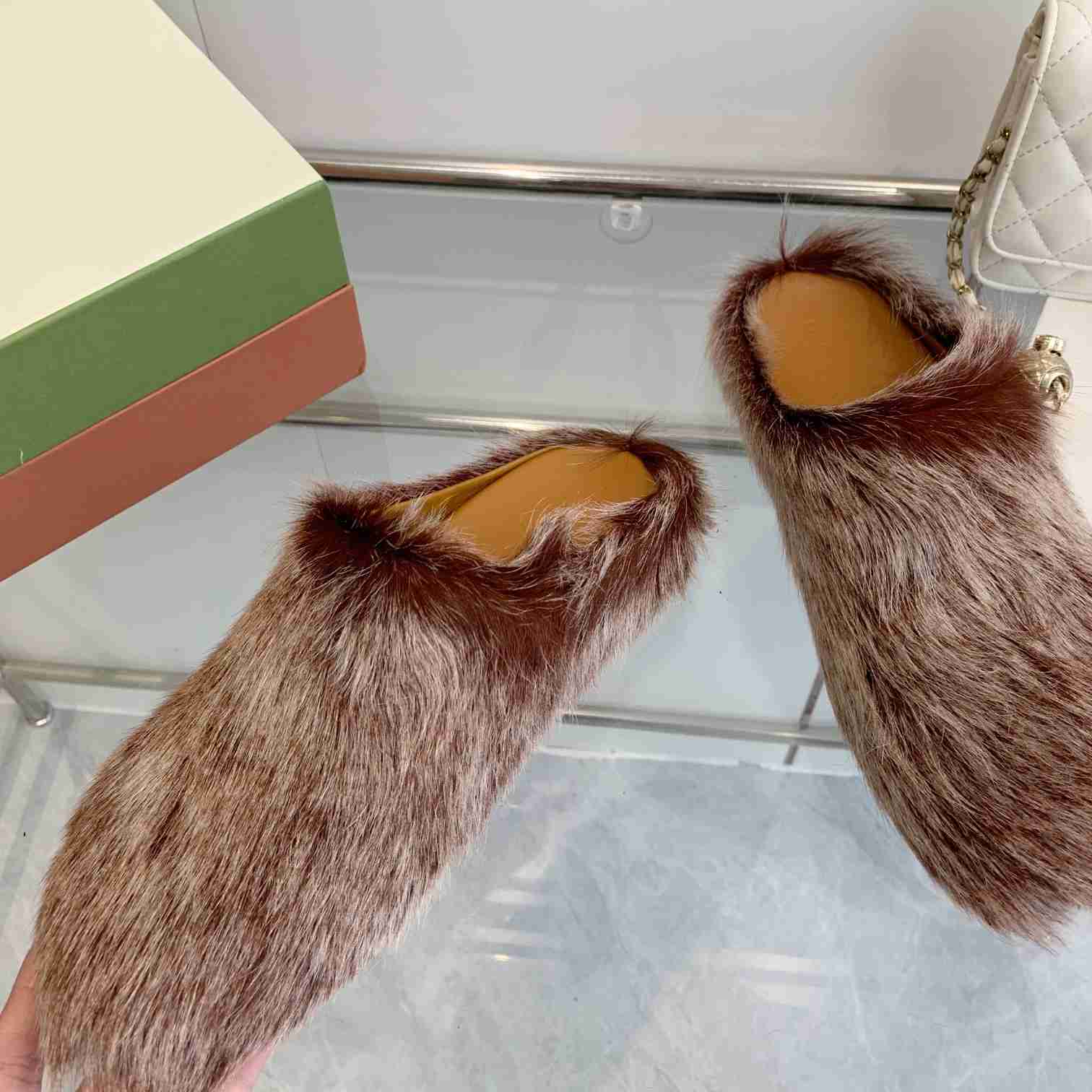 Marni Long Hair Calfskin Fussbett Sabot - DopestKickz