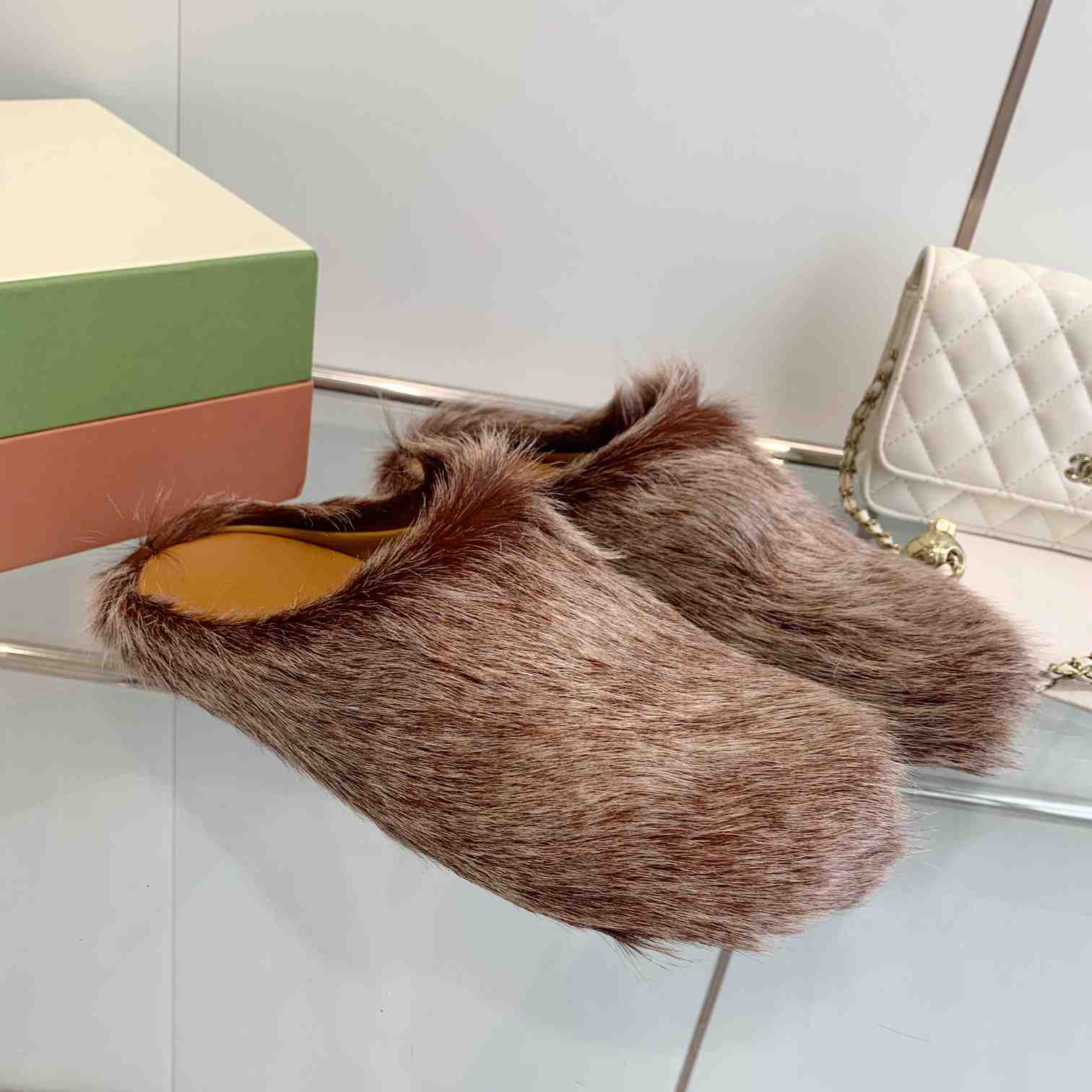 Marni Long Hair Calfskin Fussbett Sabot - DopestKickz