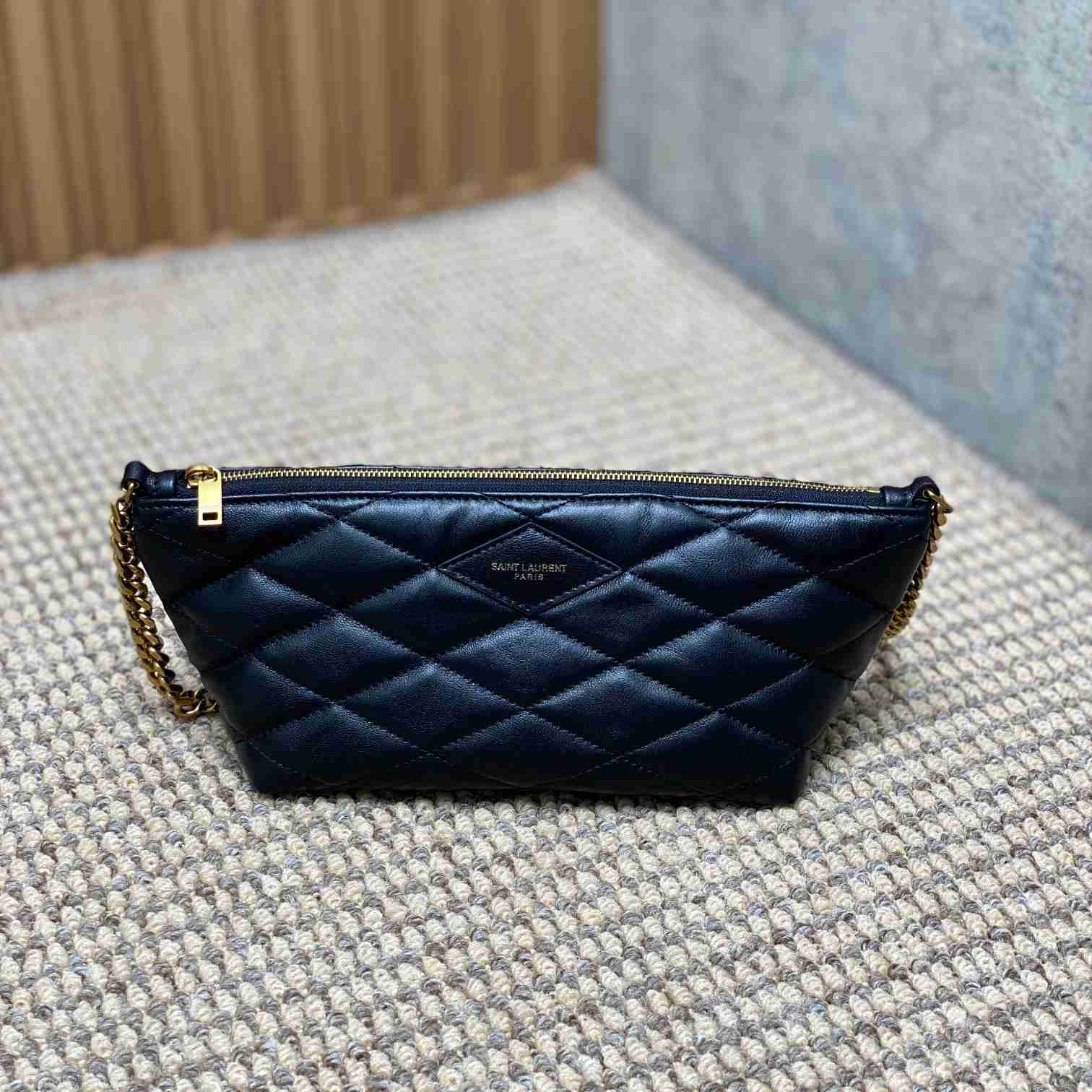 Saint Laurent Mini Bag In Quilted Lambskin - DopestKickz