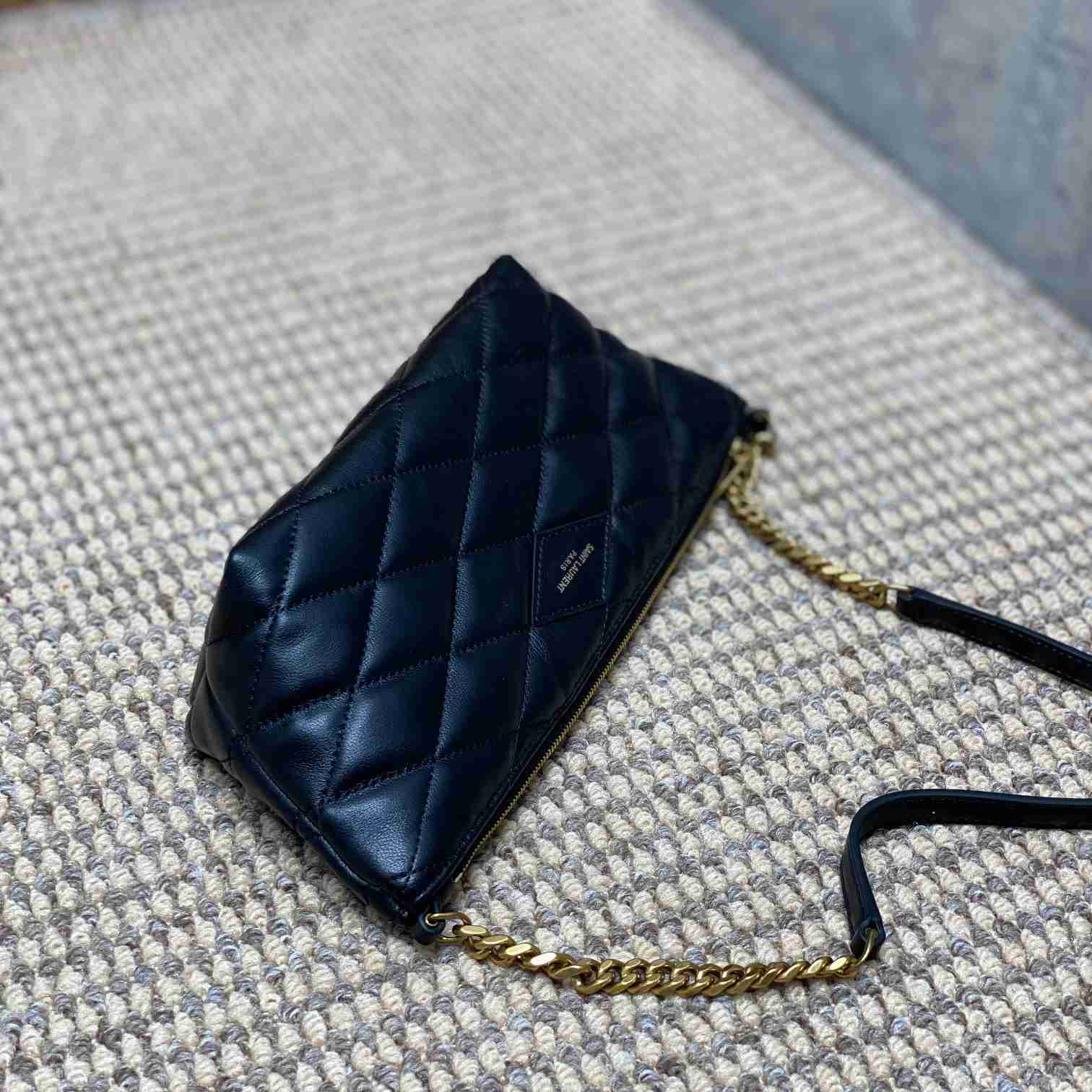 Saint Laurent Mini Bag In Quilted Lambskin - DopestKickz