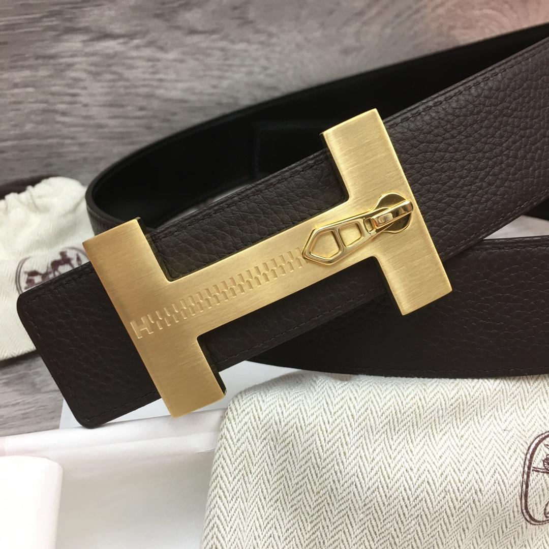 Hermes Leather H Buckle Belt - DopestKickz