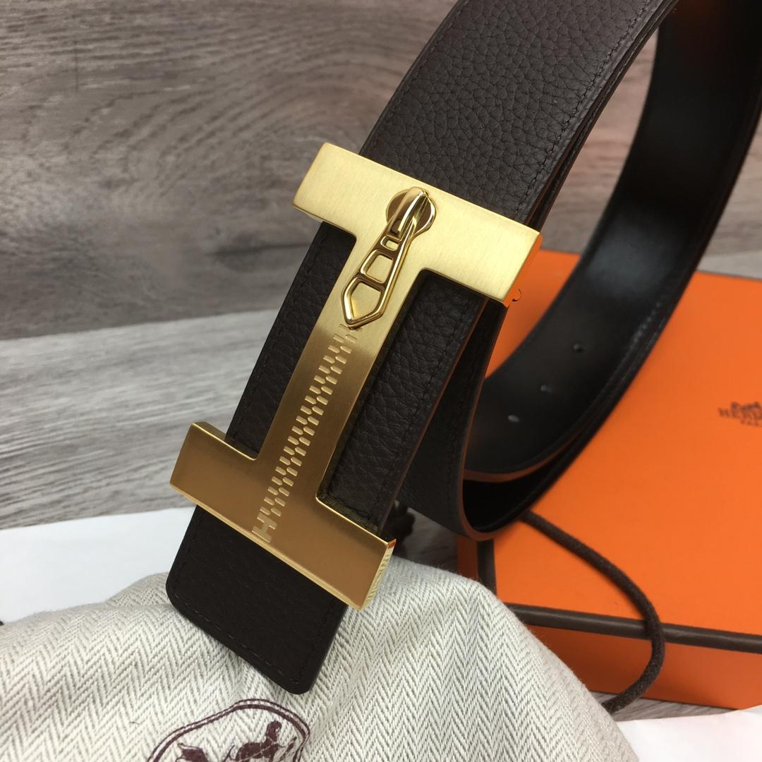 Hermes Leather H Buckle Belt - DopestKickz