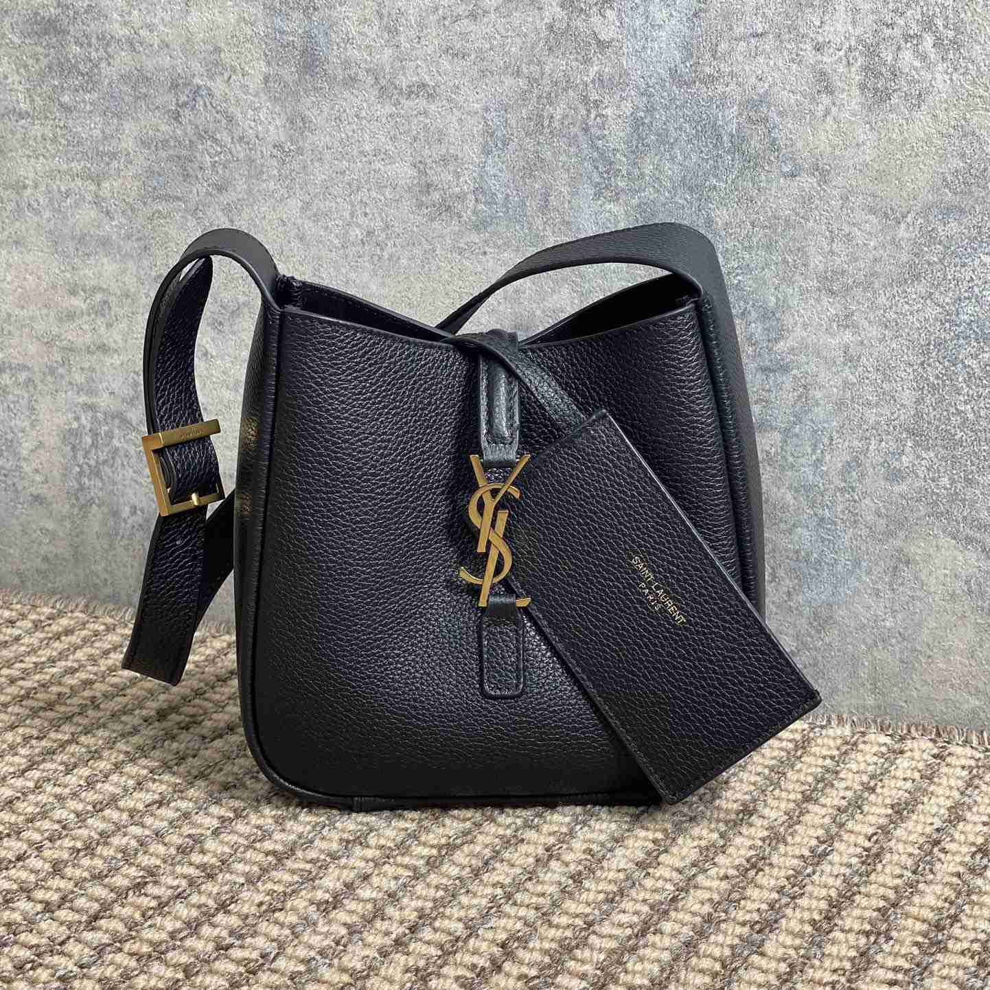 Saint Laurent LE 5 À 7 Supple Baby In Grained Leather - DopestKickz