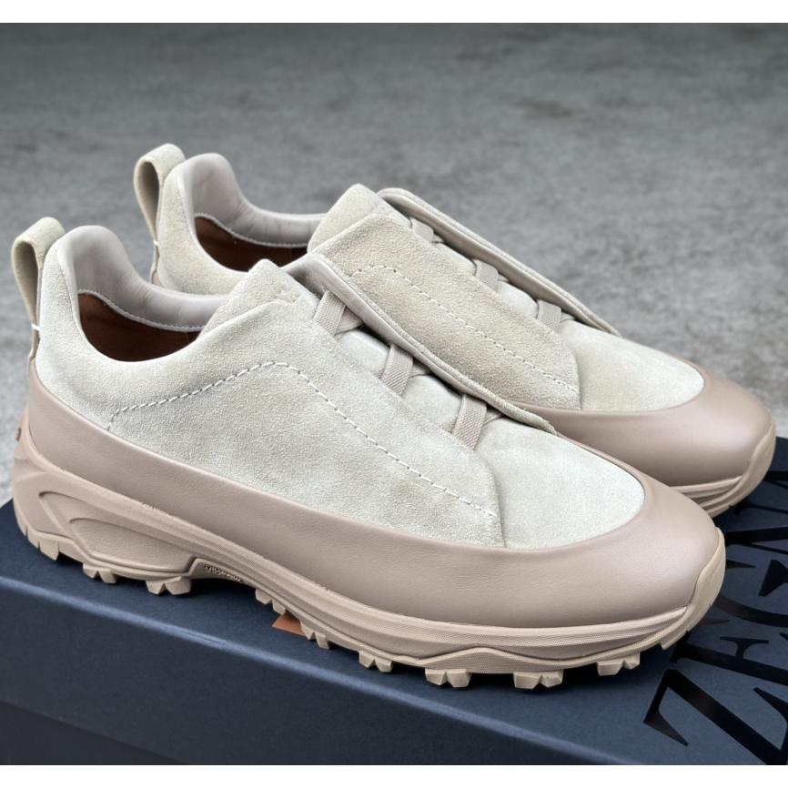 Zegna Suede And Leather Triple Stitch™ Monte Sneakers - DopestKickz