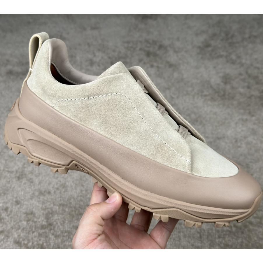 Zegna Suede And Leather Triple Stitch™ Monte Sneakers - DopestKickz