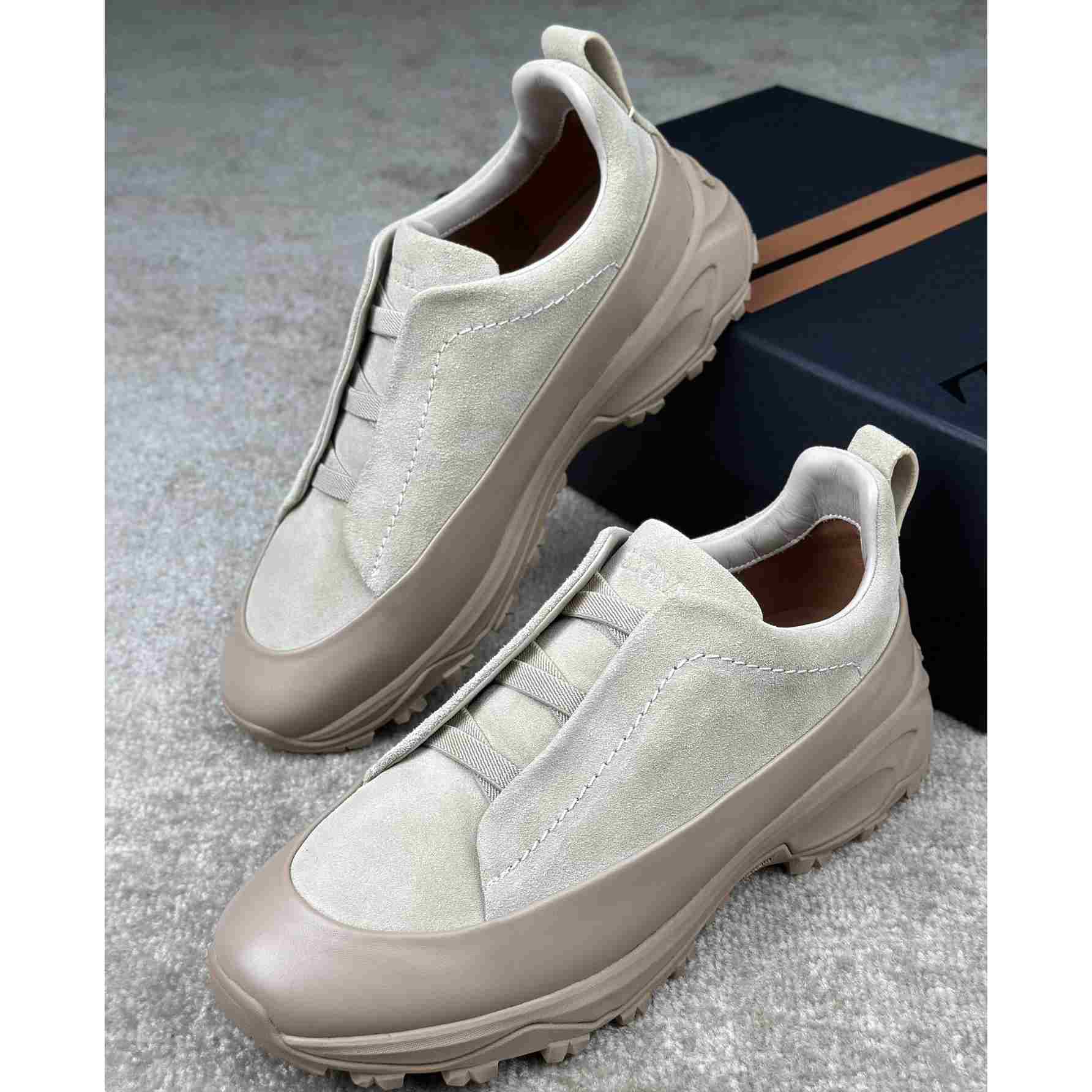 Zegna Suede And Leather Triple Stitch™ Monte Sneakers - DopestKickz