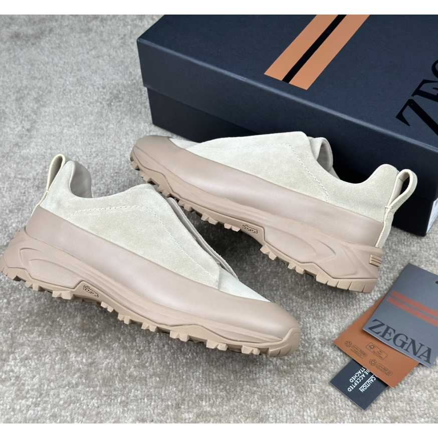 Zegna Suede And Leather Triple Stitch™ Monte Sneakers - DopestKickz