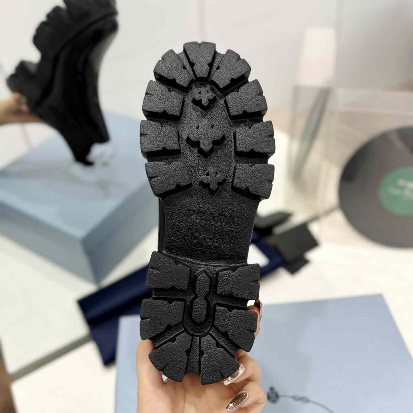 Prada Moonlith Brushed Leather Chelsea Boots - DopestKickz