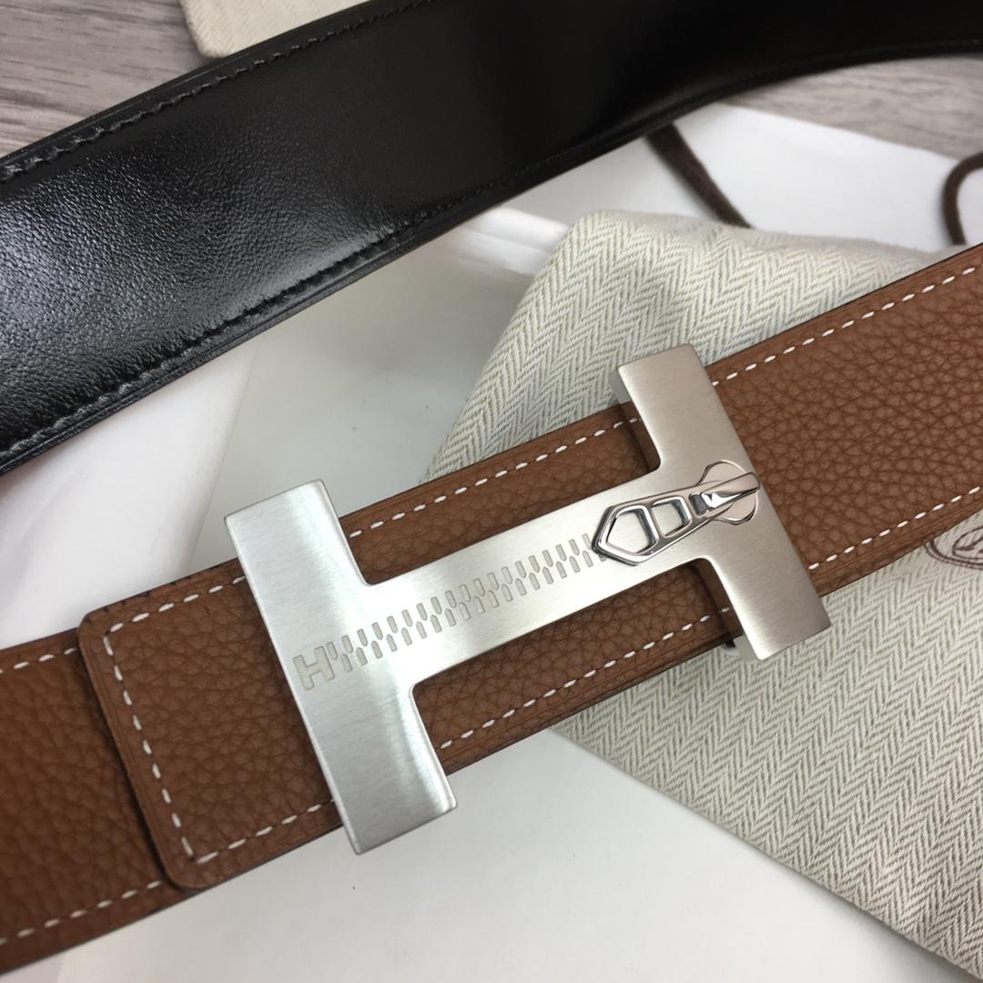 Hermes Leather H Buckle Belt - DopestKickz
