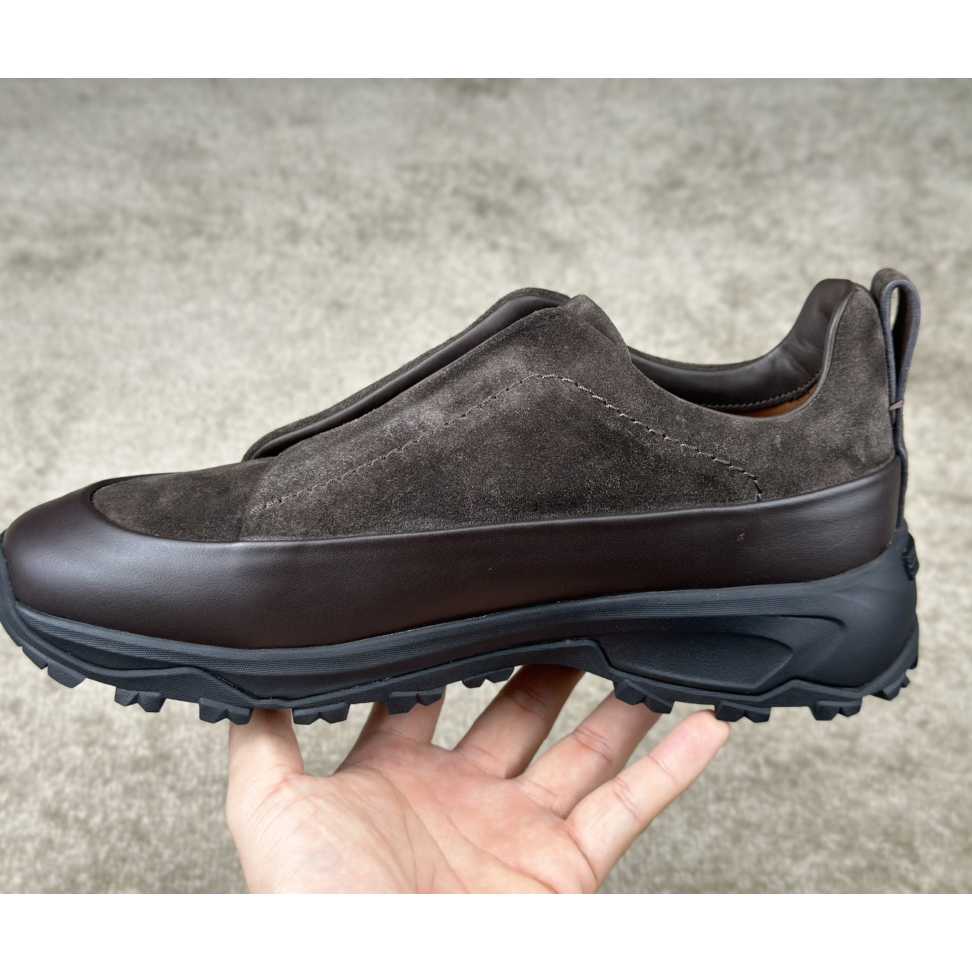 Zegna Suede And Leather Triple Stitch™ Monte Sneakers - DopestKickz