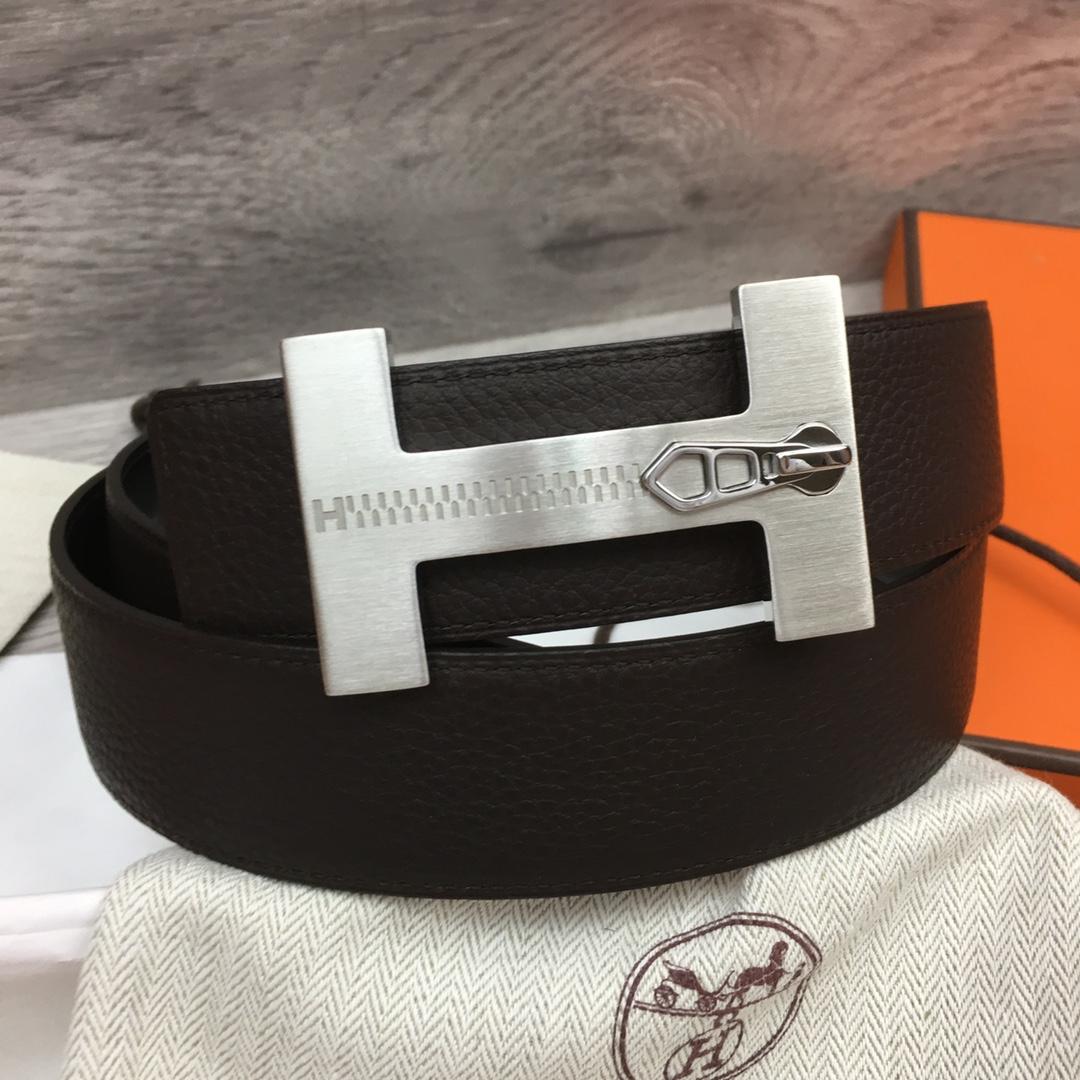 Hermes Leather H Buckle Belt - DopestKickz