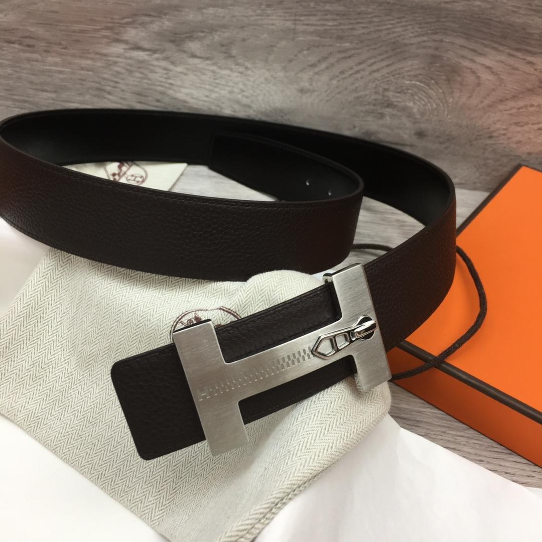 Hermes Leather H Buckle Belt - DopestKickz