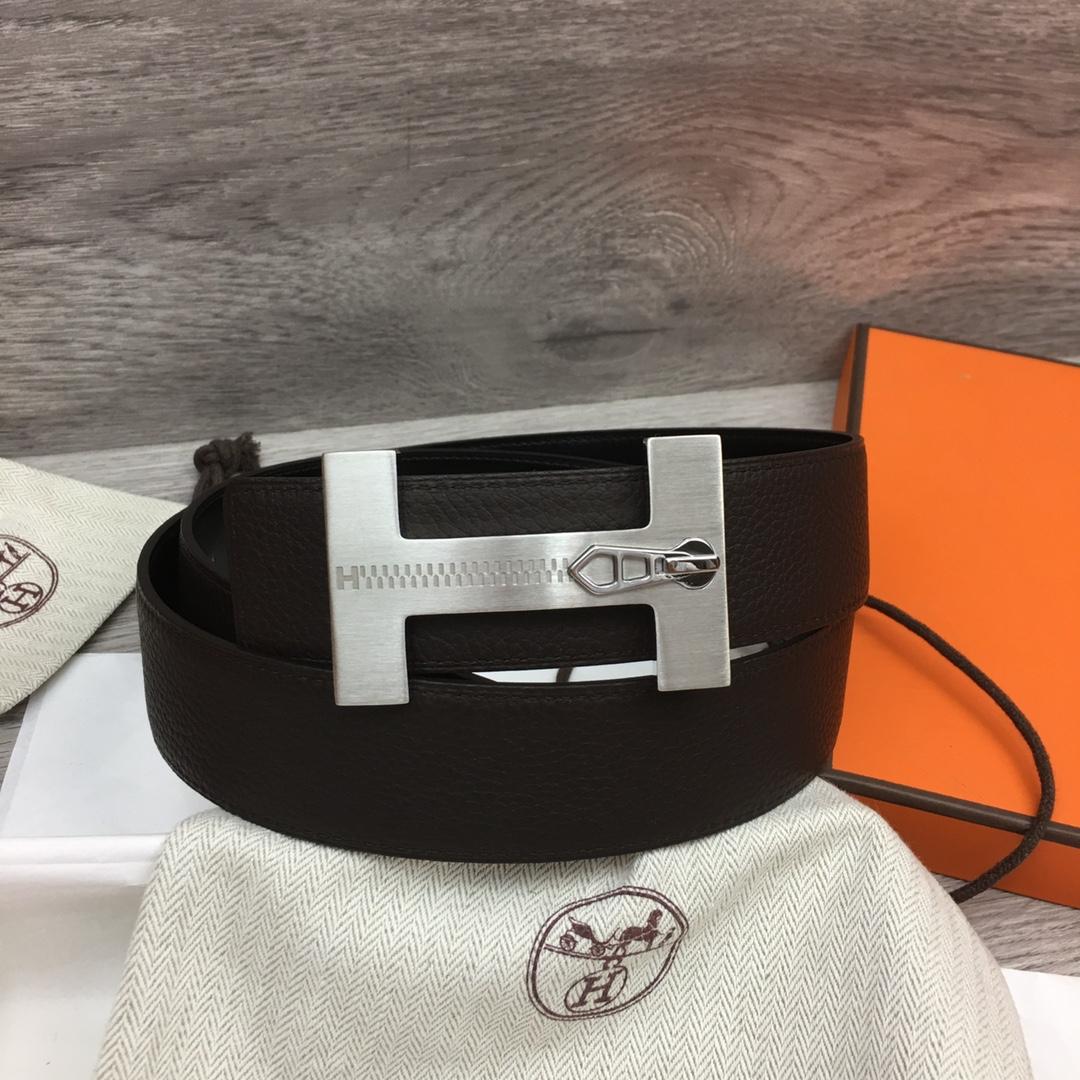 Hermes Leather H Buckle Belt - DopestKickz