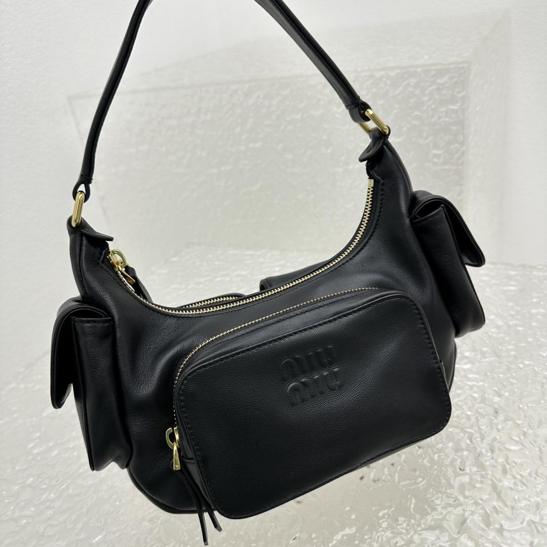 Miu Miu Nappa Leather Pocket Bag (21-12-6cm) - DopestKickz