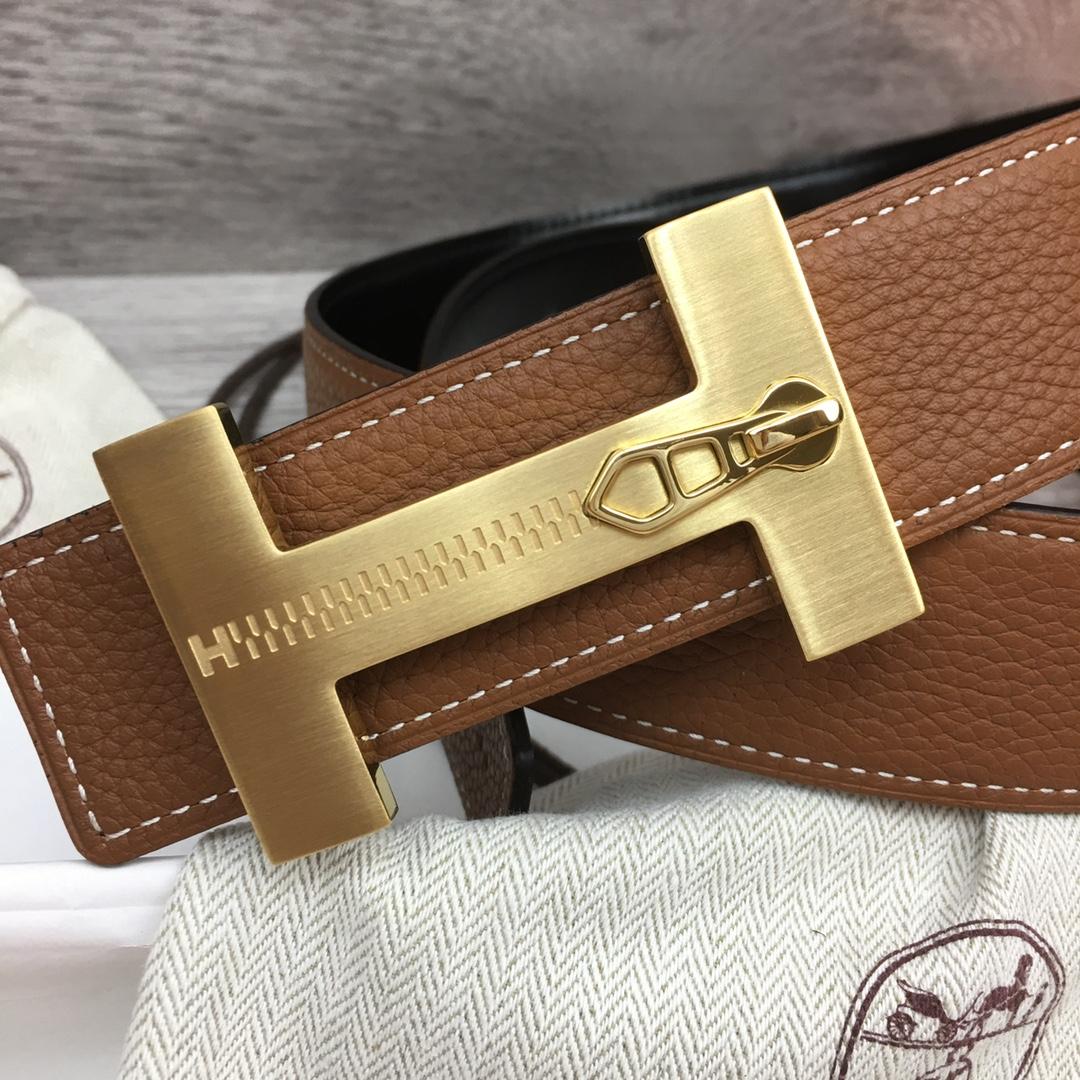 Hermes Leather H Buckle Belt - DopestKickz