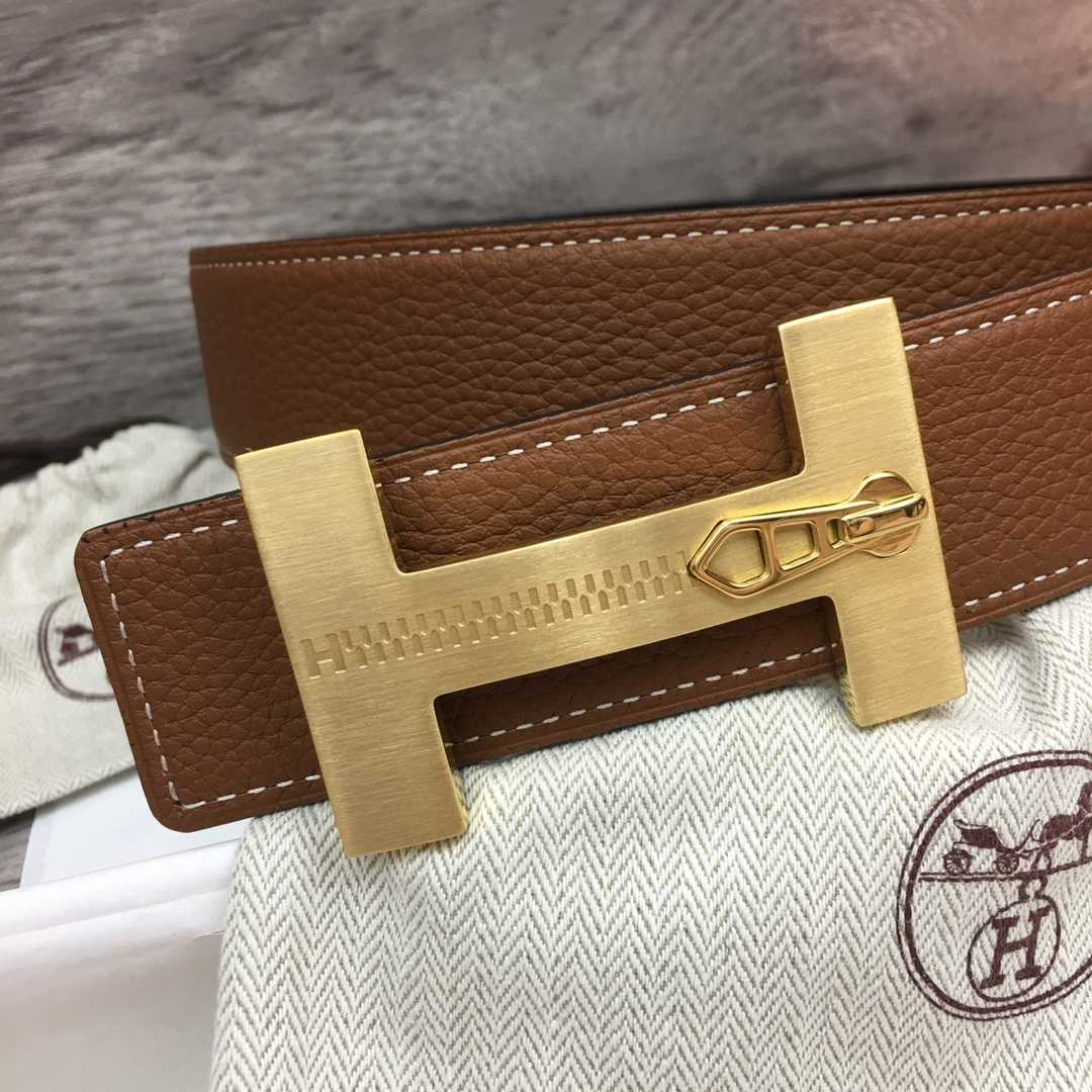 Hermes Leather H Buckle Belt - DopestKickz