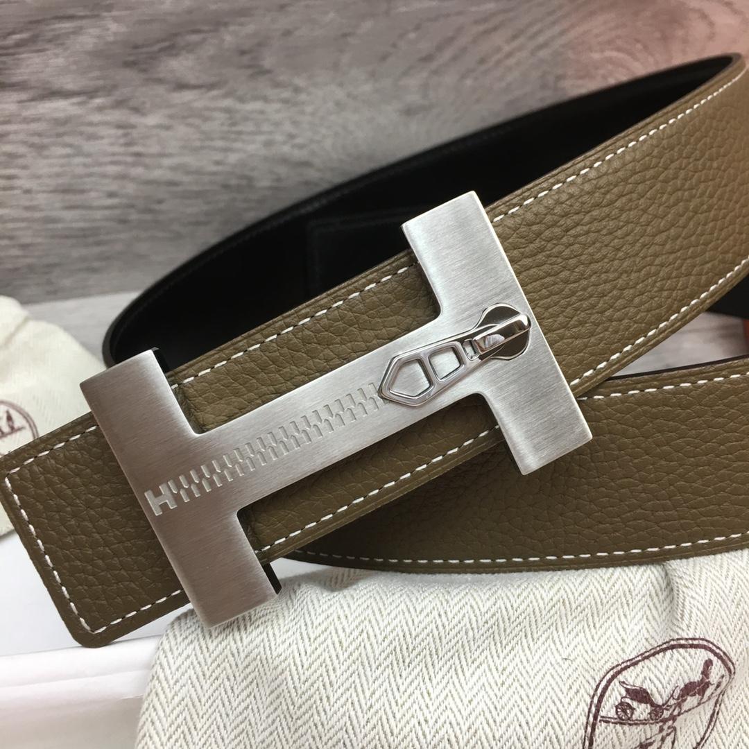 Hermes Leather H Buckle Belt - DopestKickz
